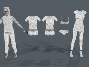female clothes pack 3D 模型