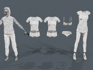 female clothes pack 3D Model