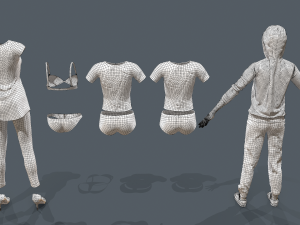 female clothes pack 3D 模型