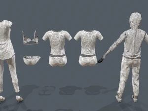 female clothes pack 3D Model