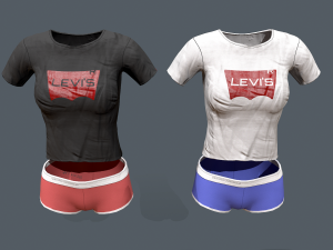 female clothes pack 3D 模型