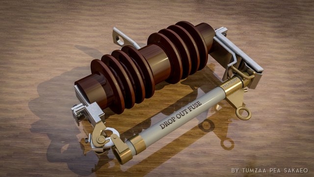dropout fuse cut out Model 3D .c4d .max .obj .3ds .fbx .stl .blend 