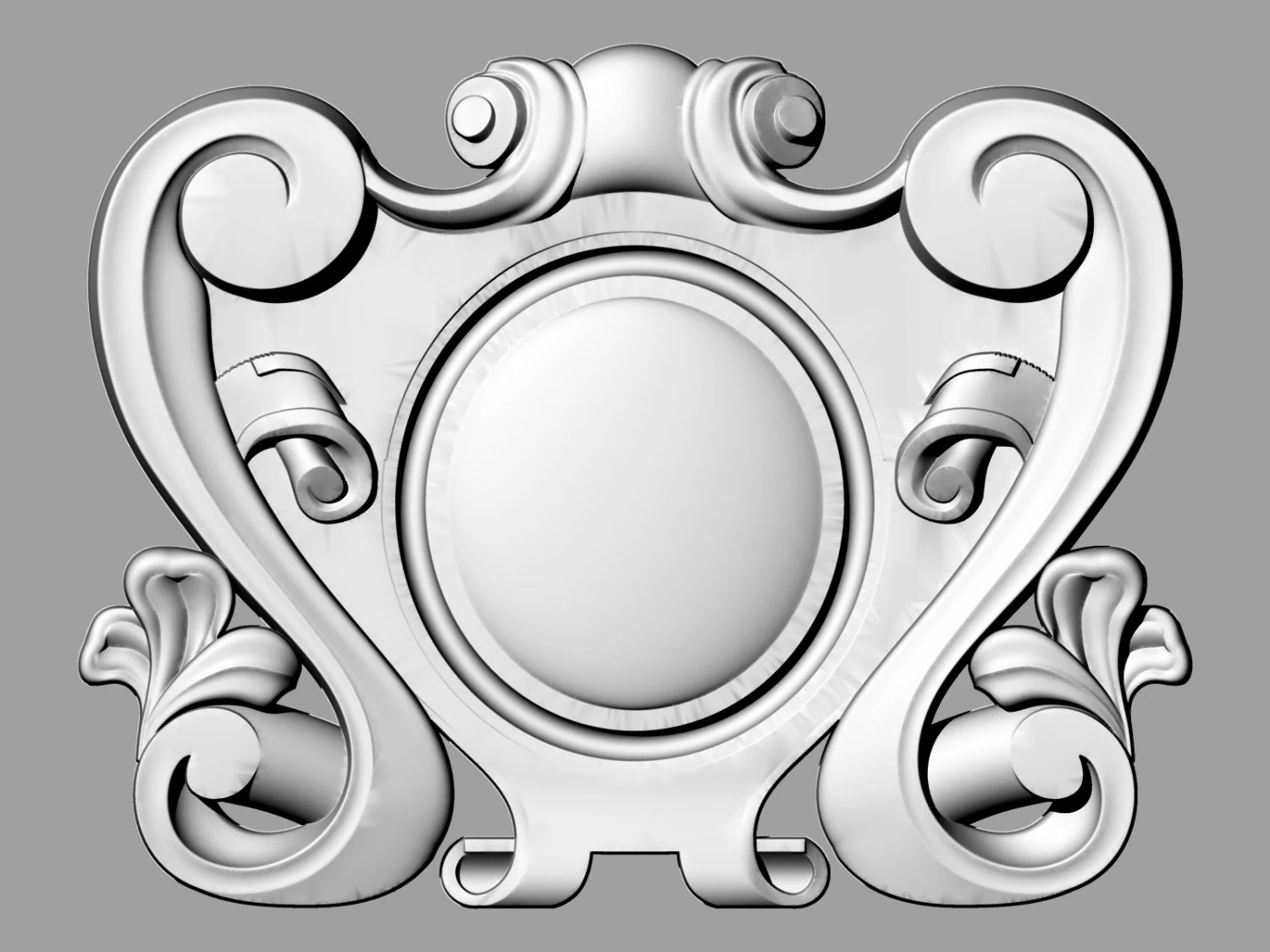 carved decor 02 3D Print Model .c4d .max .obj .3ds .fbx .stl .blend 
