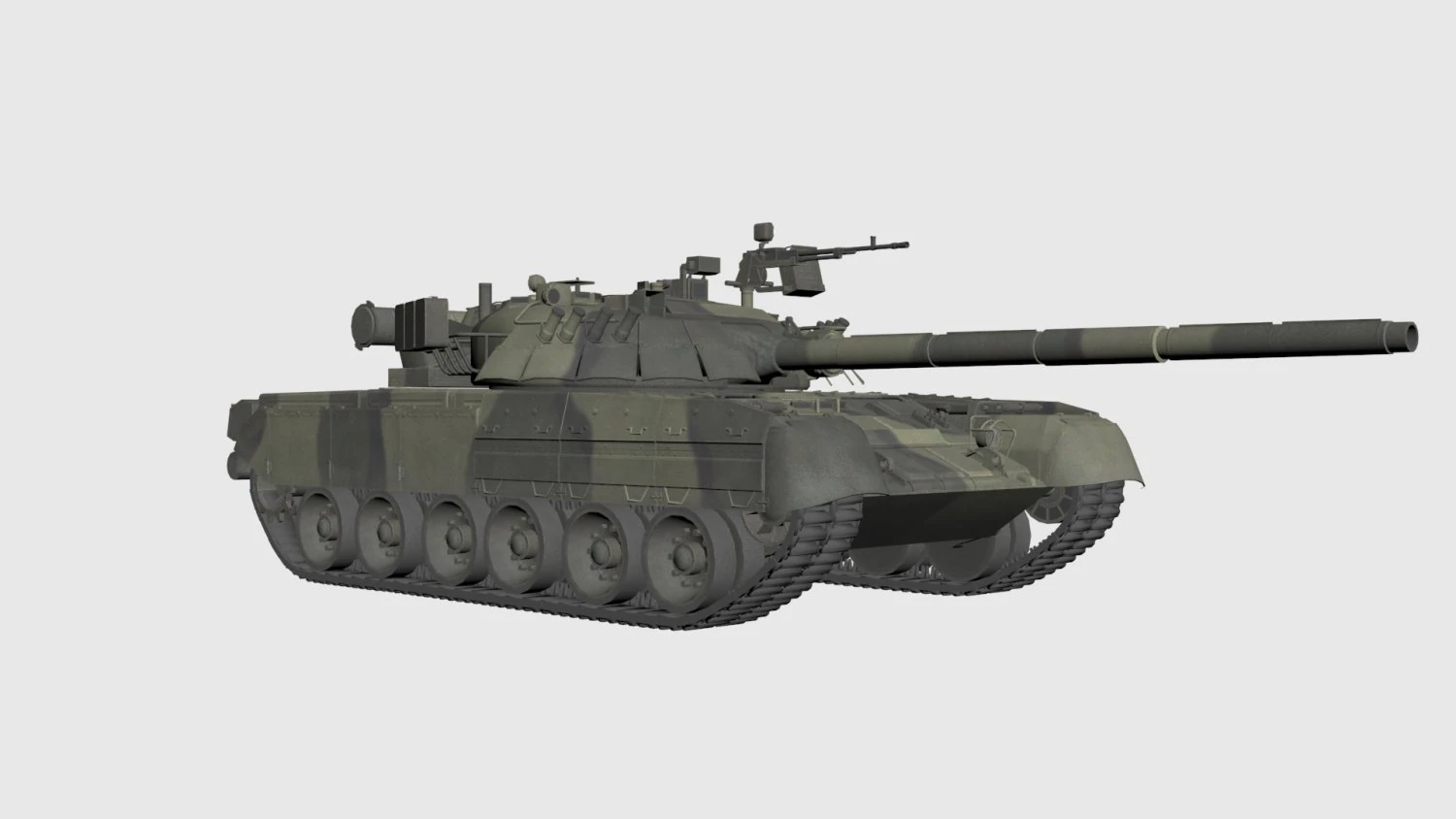 russian main tank t-80u 3D Model .c4d .max .obj .3ds .fbx .stl .blend 
