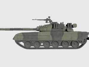 russian main tank t-80u 3D Model
