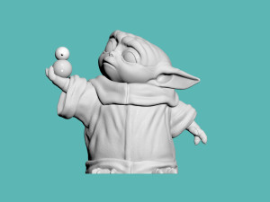 Download Baby Yoda Fan Art 3d Model In Monsters Creatures 3dexport