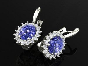 jewelry tier 01 earrings 3D Model