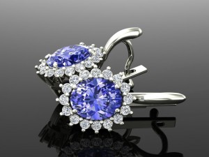 jewelry tier 01 earrings 3D Модель