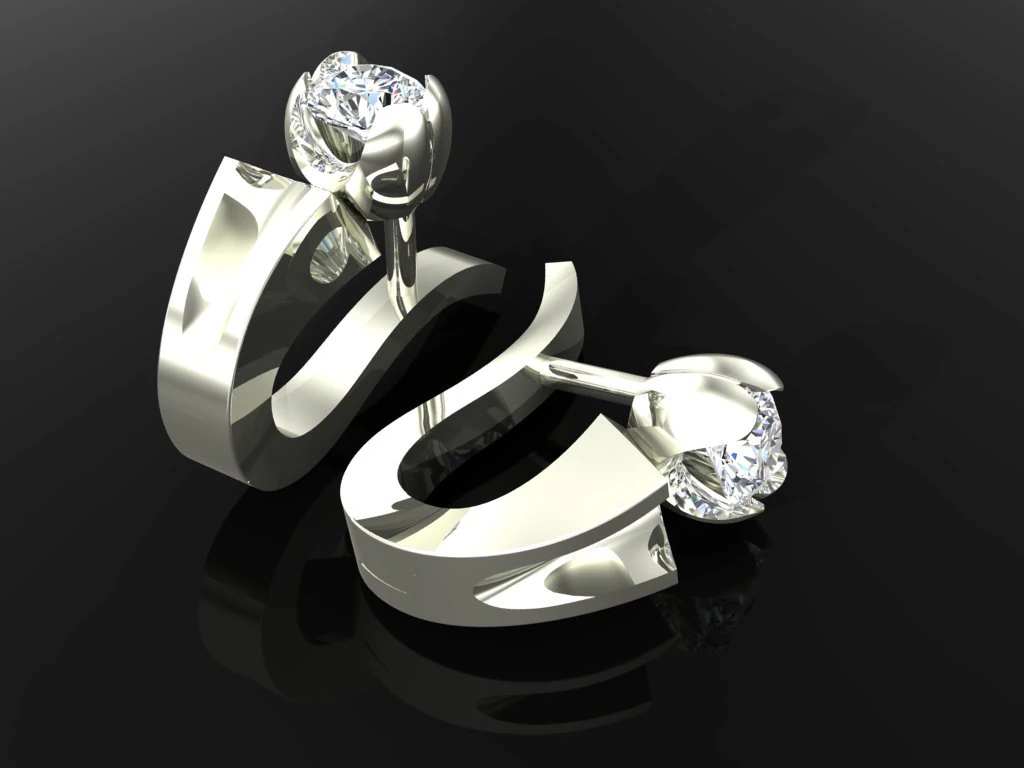 jewelry tier 02 earrings 3D Model .c4d .max .obj .3ds .fbx .stl .blend 