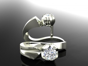 jewelry tier 02 earrings Model 3D