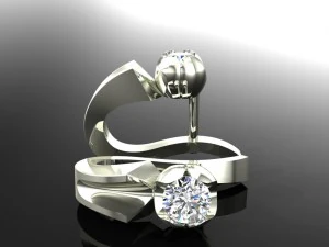 jewelry tier 02 earrings 3D Model