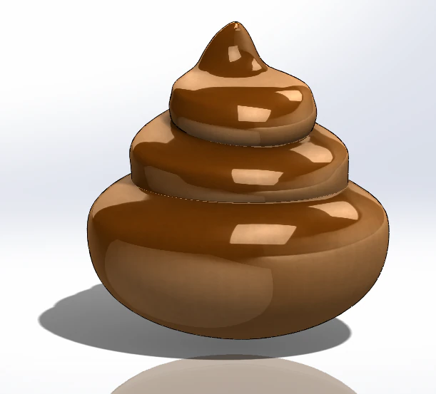 emoji turd 3D Print Model .c4d .max .obj .3ds .fbx .stl .blend 