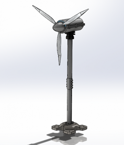 wind turbine 3D-Modell .c4d .max .obj .3ds .fbx .stl .blend 
