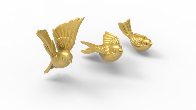 birds 3D Baskı Modeli .c4d .max .obj .3ds .fbx .stl .blend 