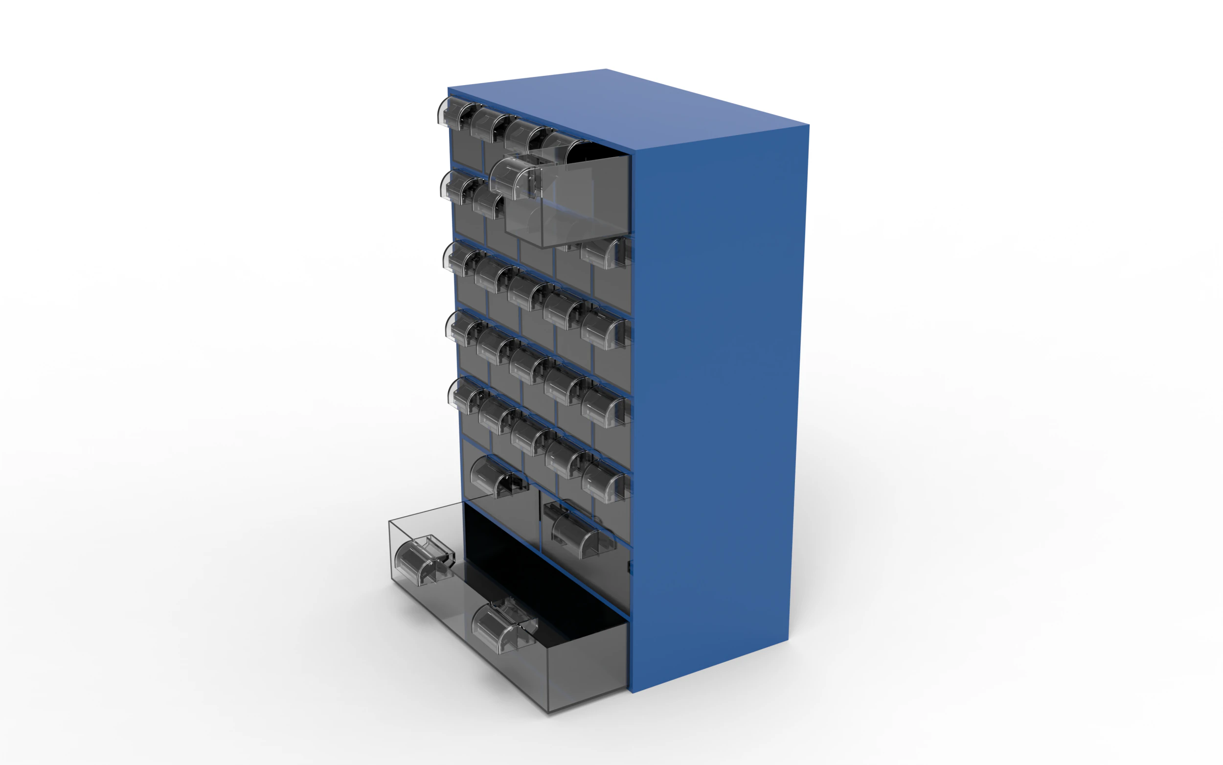 Custom Storage Cupboard with Locking Drawers 3D Print Model .c4d .max .obj .3ds .fbx .stl .blend
