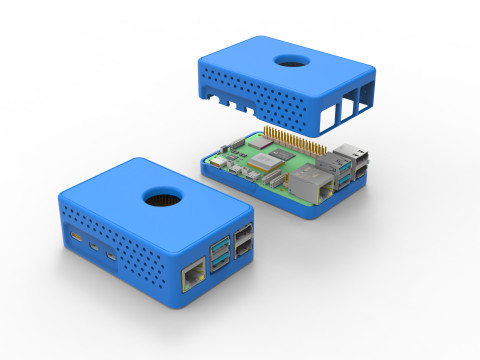 Raspberry Pi 5 Enclosure Unique 3D Printable Case-enclosure Model Cetak 3D