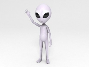 rigged alien character Modèle 3D