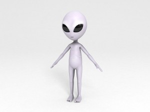 rigged alien character Modèle 3D