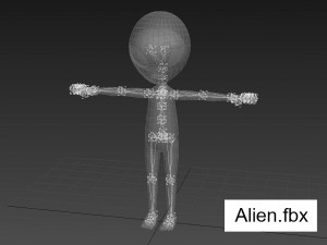 rigged alien character Modèle 3D