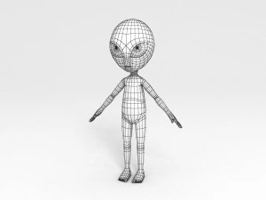 rigged alien character 3D Model