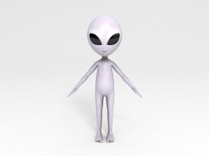 rigged alien character Modèle 3D