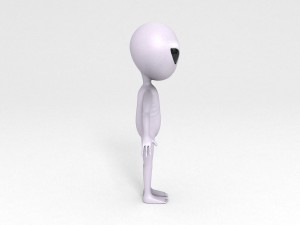 rigged alien character Modèle 3D
