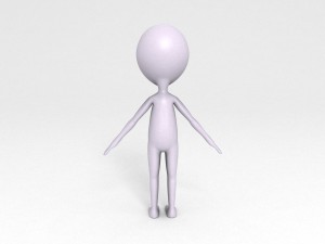 rigged alien character Modèle 3D