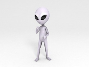 rigged alien character Modèle 3D