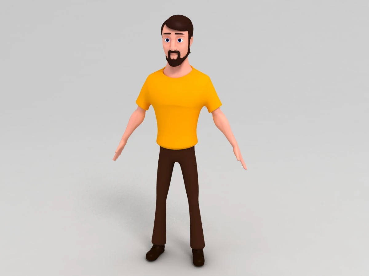 man character 3D Model .c4d .max .obj .3ds .fbx .stl .blend 