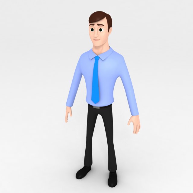 office man character 3D मॉडल .c4d .max .obj .3ds .fbx .stl .blend 