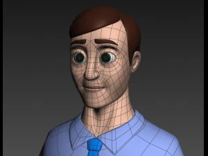 office man character 3D Model