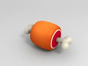 cartoon food pack 3D Model