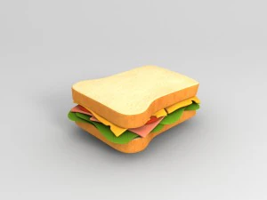 cartoon food pack 3D Model
