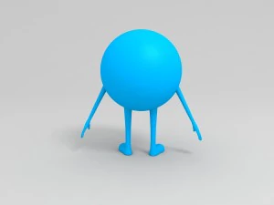 rigged ball man 3D Model