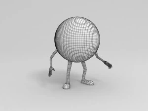 rigged ball man 3D Model