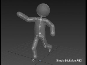 rigged simple stick man Modelo 3D