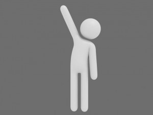 rigged simple stick man Modelo 3D