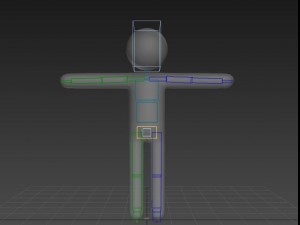 rigged simple stick man Modelo 3D