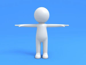 rigged stick man 3D Model