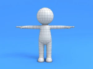 rigged stick man 3D Model
