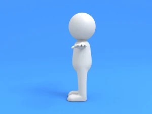 rigged stick man 3D Model