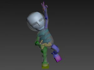 rigged stick man 3D Model