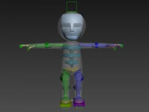 rigged stick man 3D Model