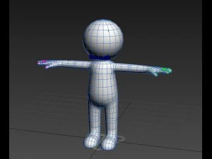 rigged stick man 3D Model
