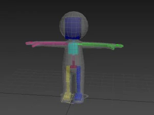 rigged stick man 3D Model