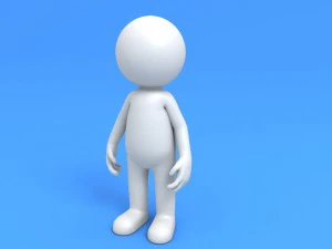 rigged stick man 3D Model