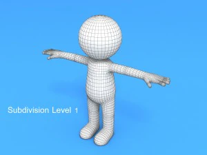 rigged stick man 3D Model