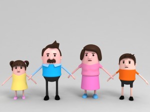 family character pack 3D Модель