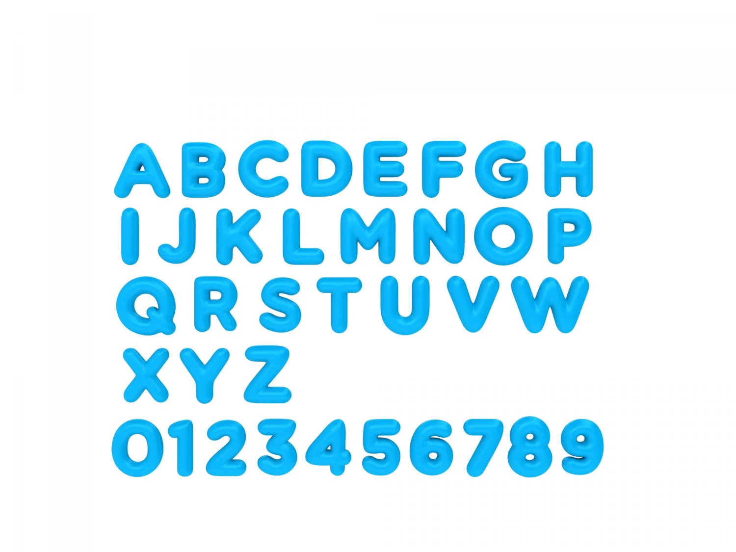 만화 글꼴 3D 모델 .c4d .max .obj .3ds .fbx .stl .blend 