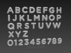 cartoon font Modello 3D